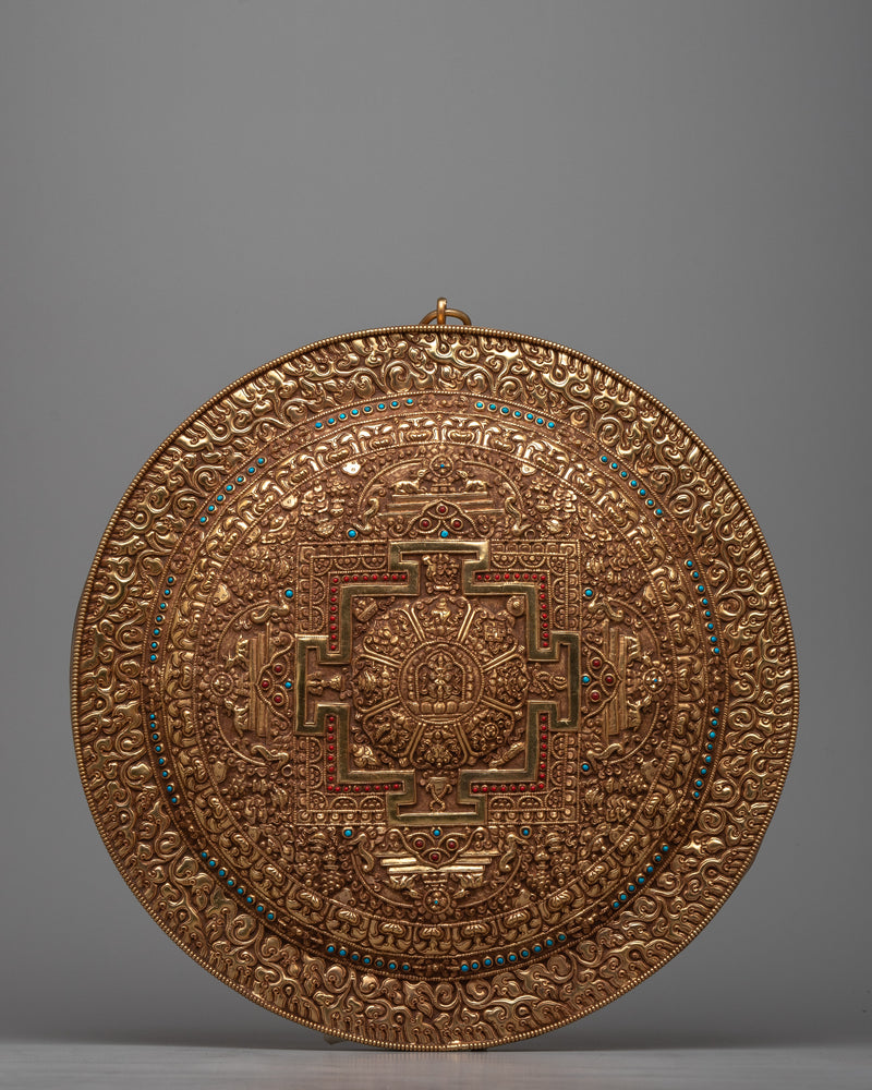 Auspicious Mandala Copper Wall Hanging