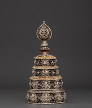 Mandala Set for Spiritual Practice | Oxidized Copper & Silver Plated