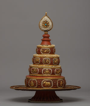 Gold-Plated Copper Mandala Offering