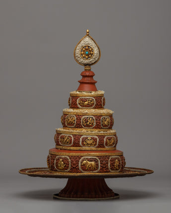 Gold-Plated Copper Mandala Offering