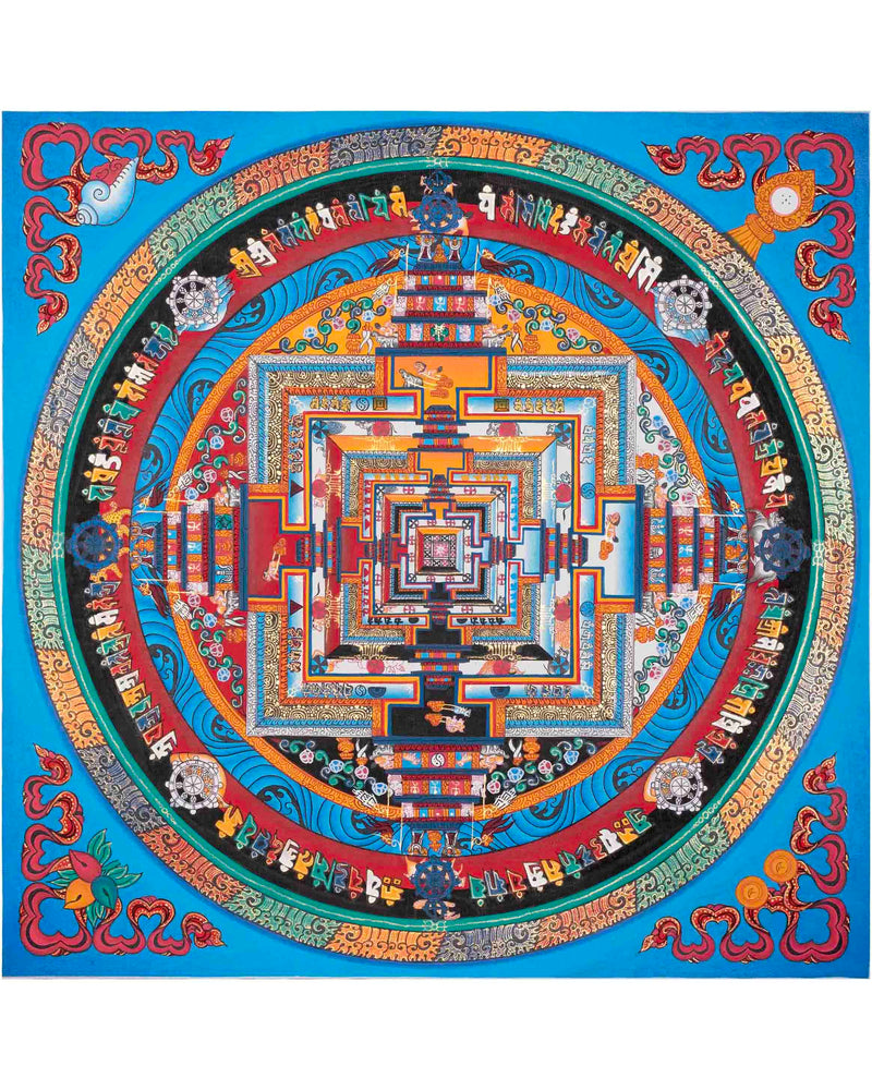 Auspicious Symbols Kalachakra Mandala