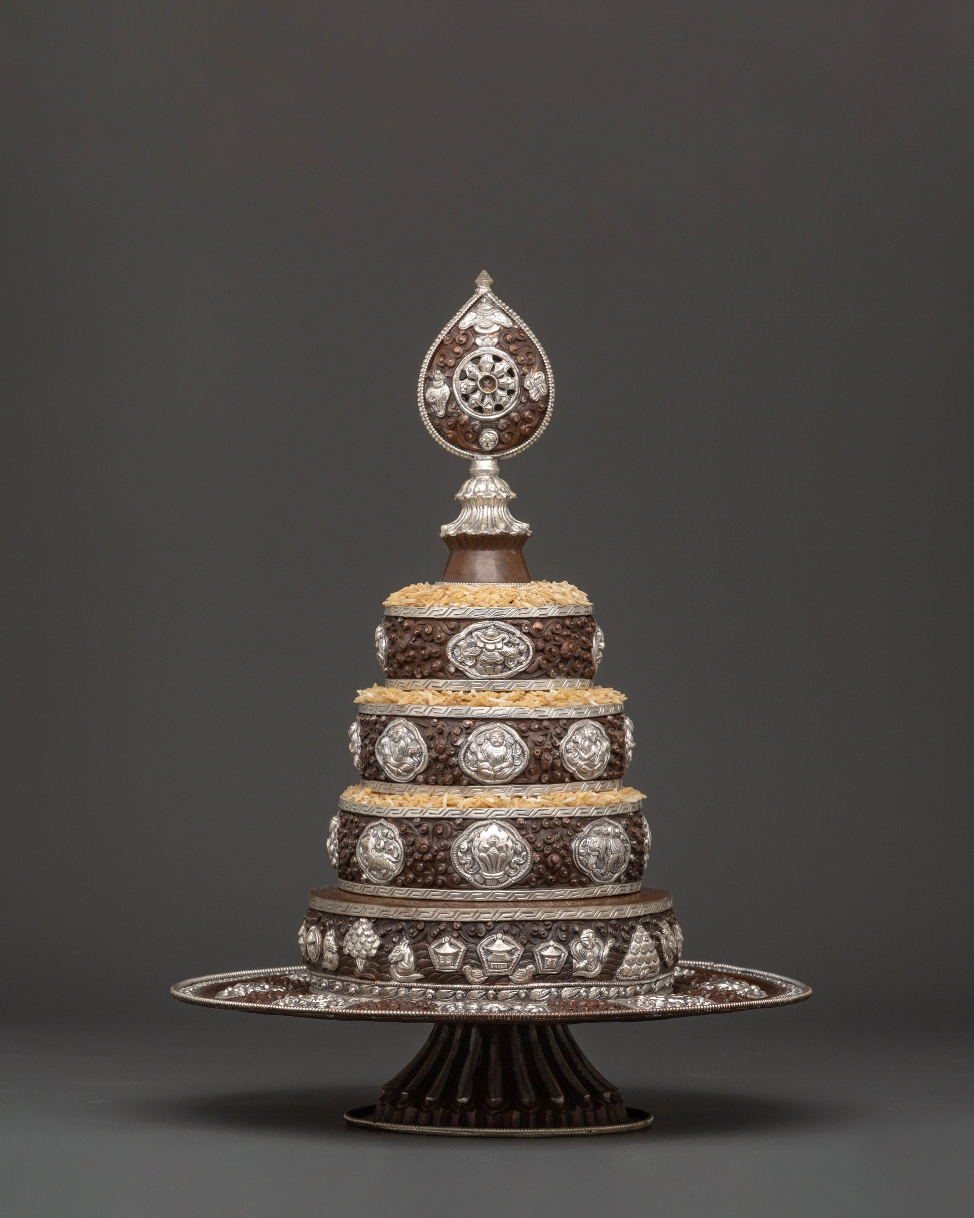 Tibetan Mandala Copper Sculpture