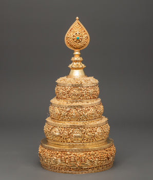 Gold Plated Tibetan Mandala Offering Set