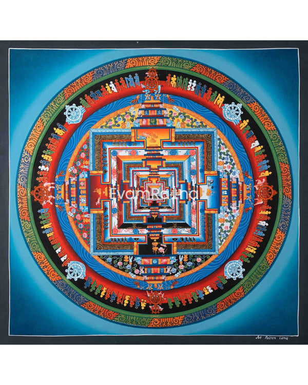 Divine Kalachakra Thangka for Spiritual Wall Decor 