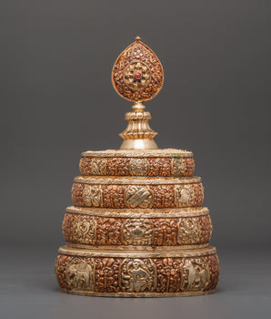 Silver Plated Offering Mandala Set | Copper Mandala for Rituals