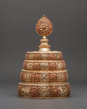 Silver Plated Offering Mandala Set | Copper Mandala for Rituals