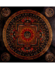 Oil-Varnished Endless Knot Mandala Thangka