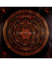 Oil Varnished Star Mandala Tibetan Thangka 