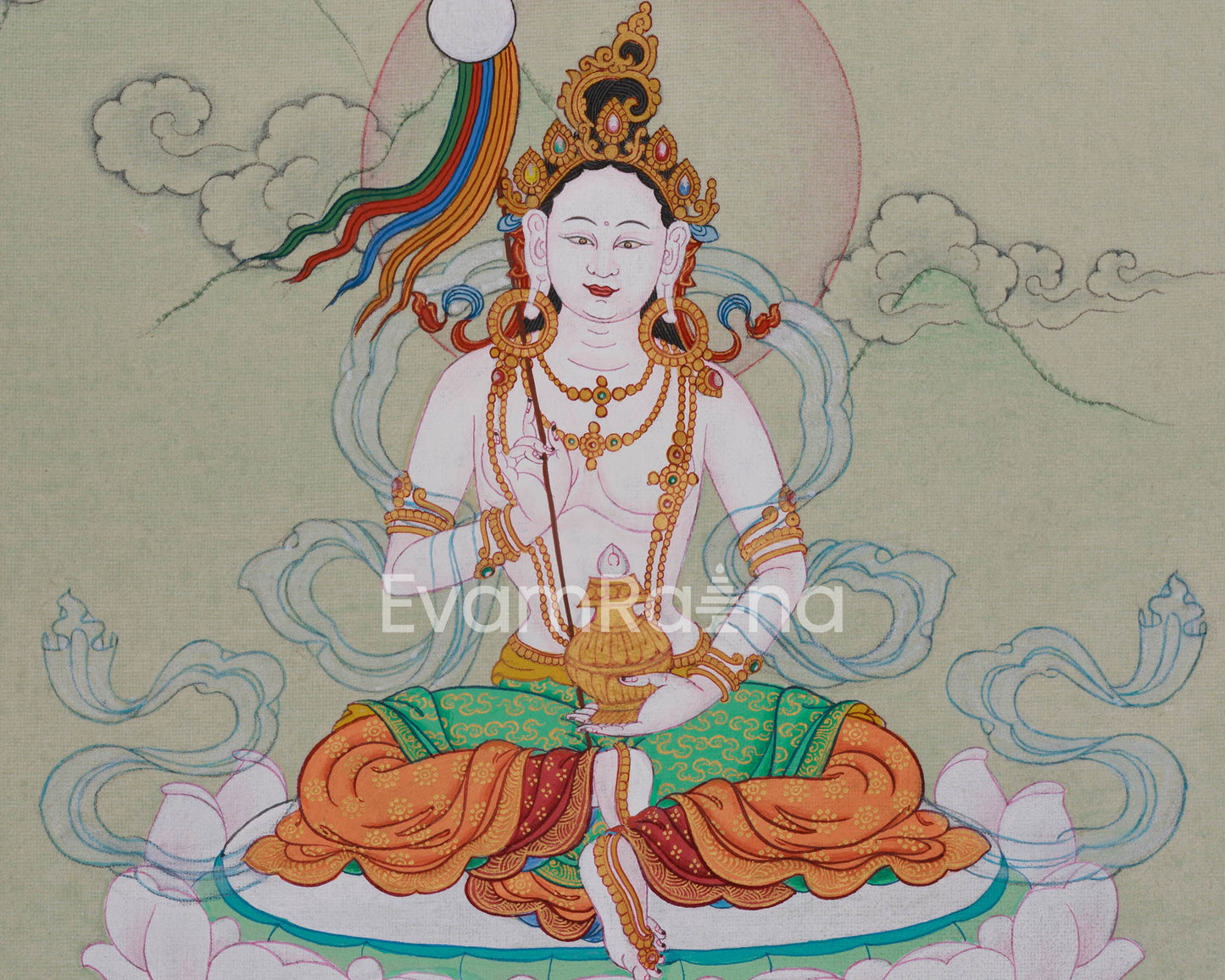 Mandarva Thangka | Guru Padmasambhava’s Enlightened Consort