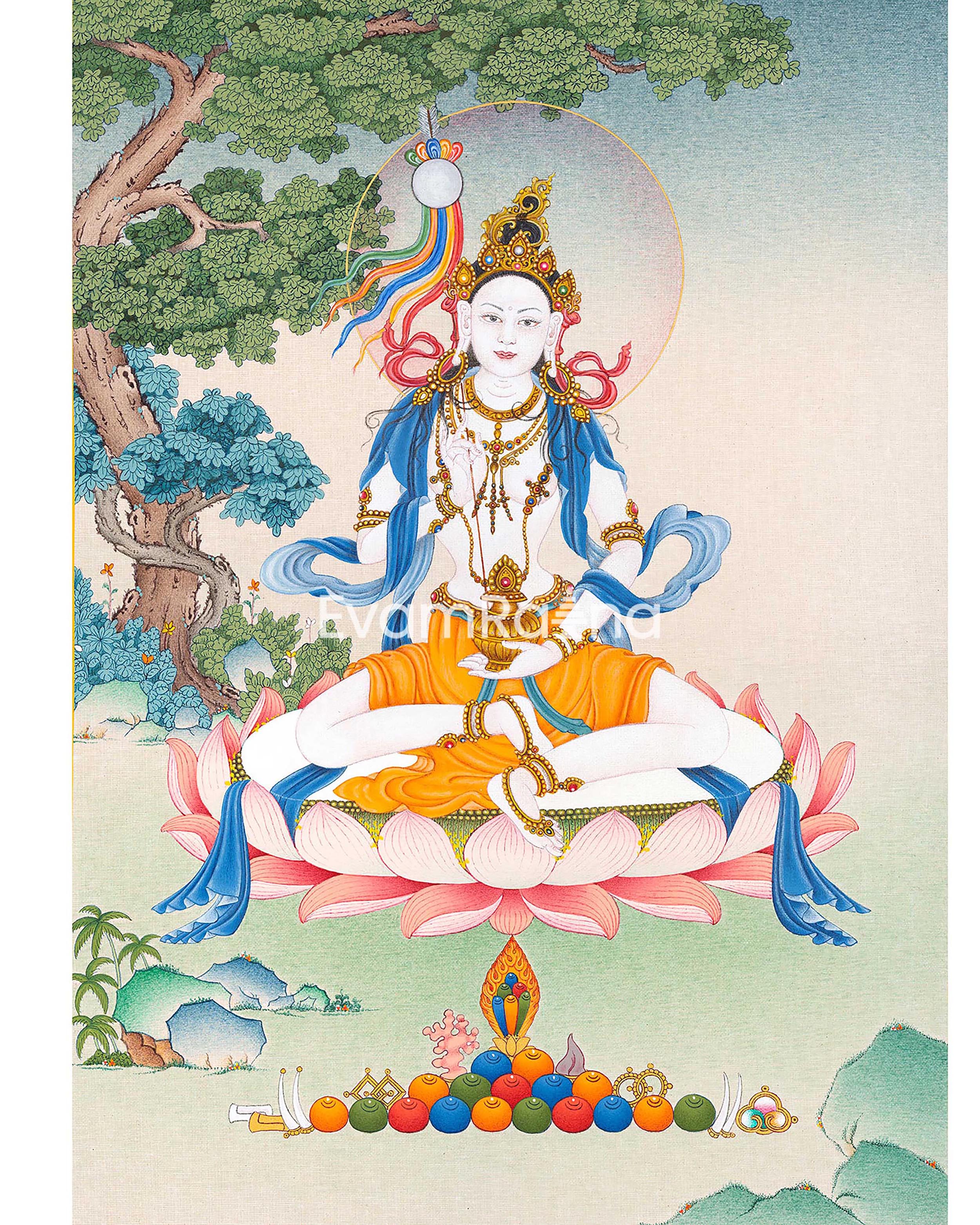 Mandarva Thangka Dakini Digital Print | Dakini Deity | Himalayan wall decor