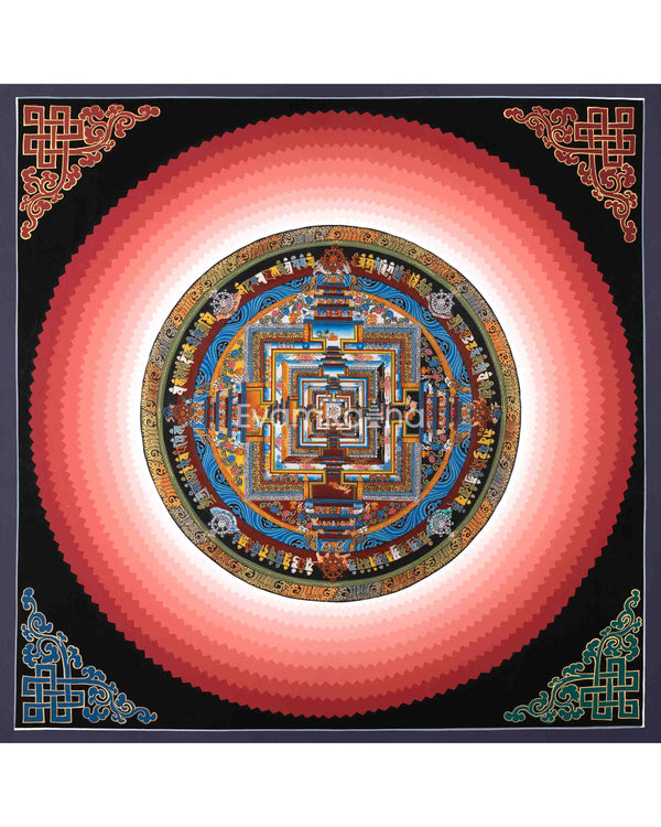 Sacred Kalachakra Mandala Thangka Art 