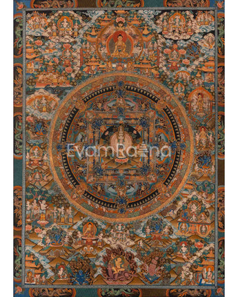 Tibetan Mandala With 1000 Armed Avalokiteshvara