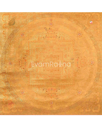 Full 24K Gold Style Kalachakra Mandala Thangka Art