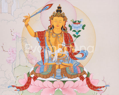 Manjushri, God of Wisdom | Bodhisattva Thangka