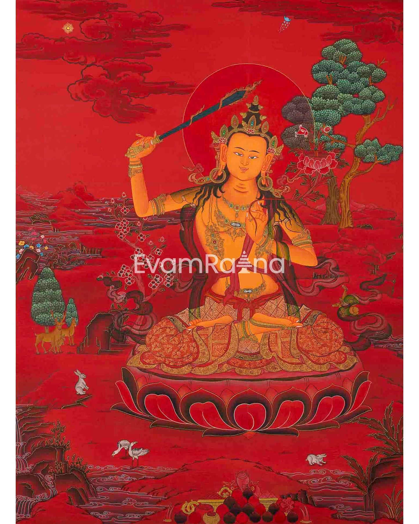 Manjushree Bodhisattva Thangka