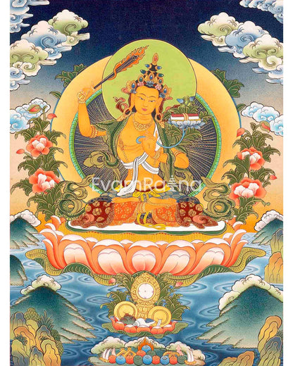 Manjushree Bodhisattva Thangka Painting