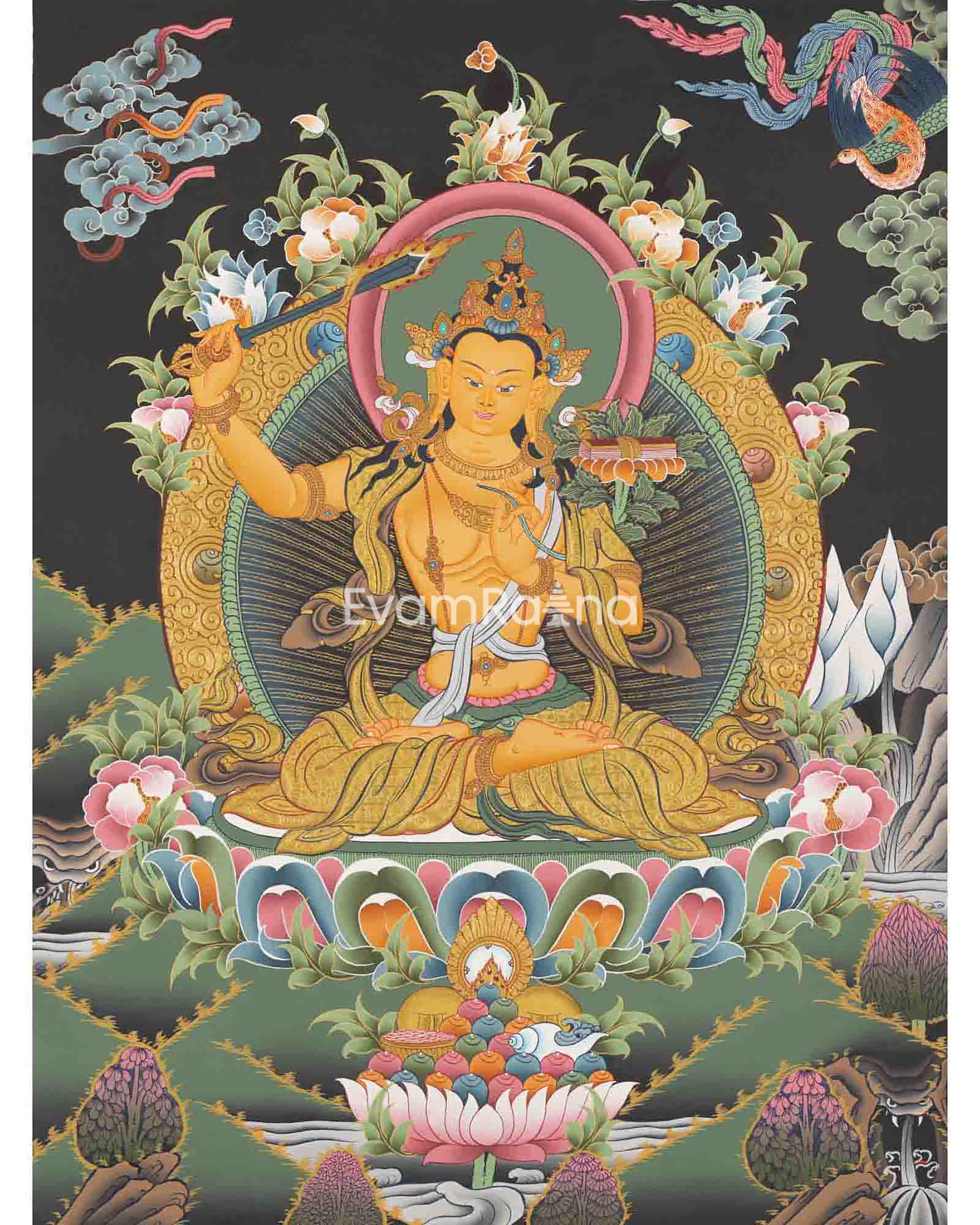 Manjushree Thangka Painting