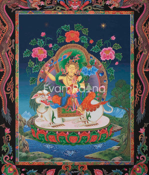 Manjushree Thangka Print 