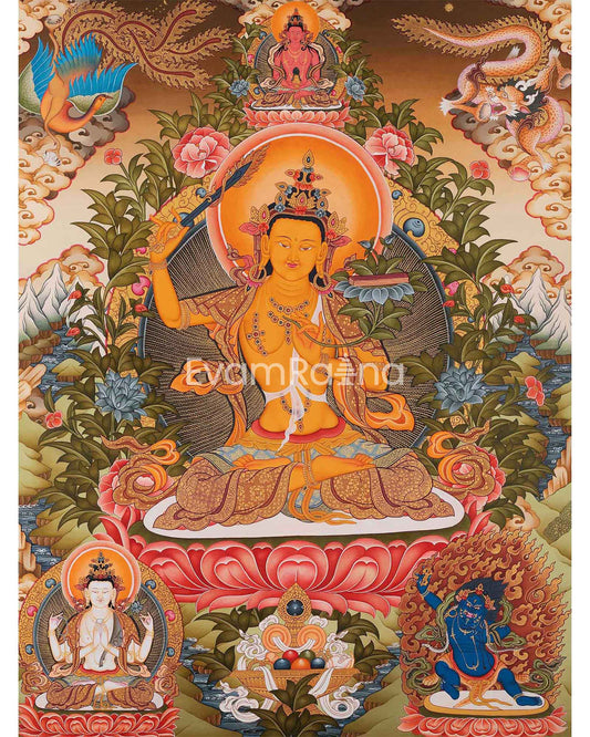 Manjushri Thangka Painting