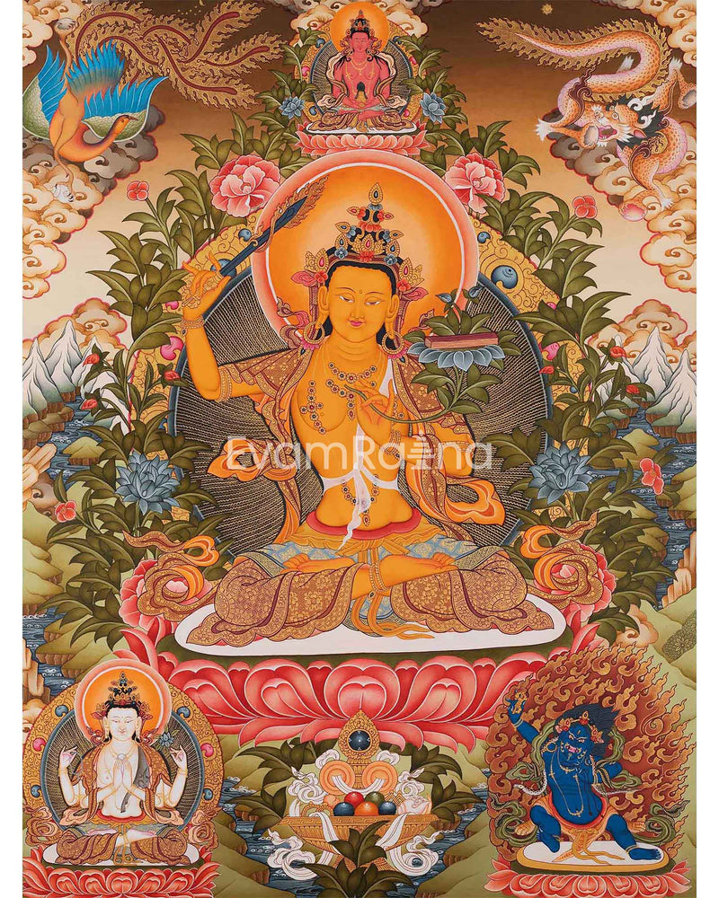 Manjushri Thangka Painting