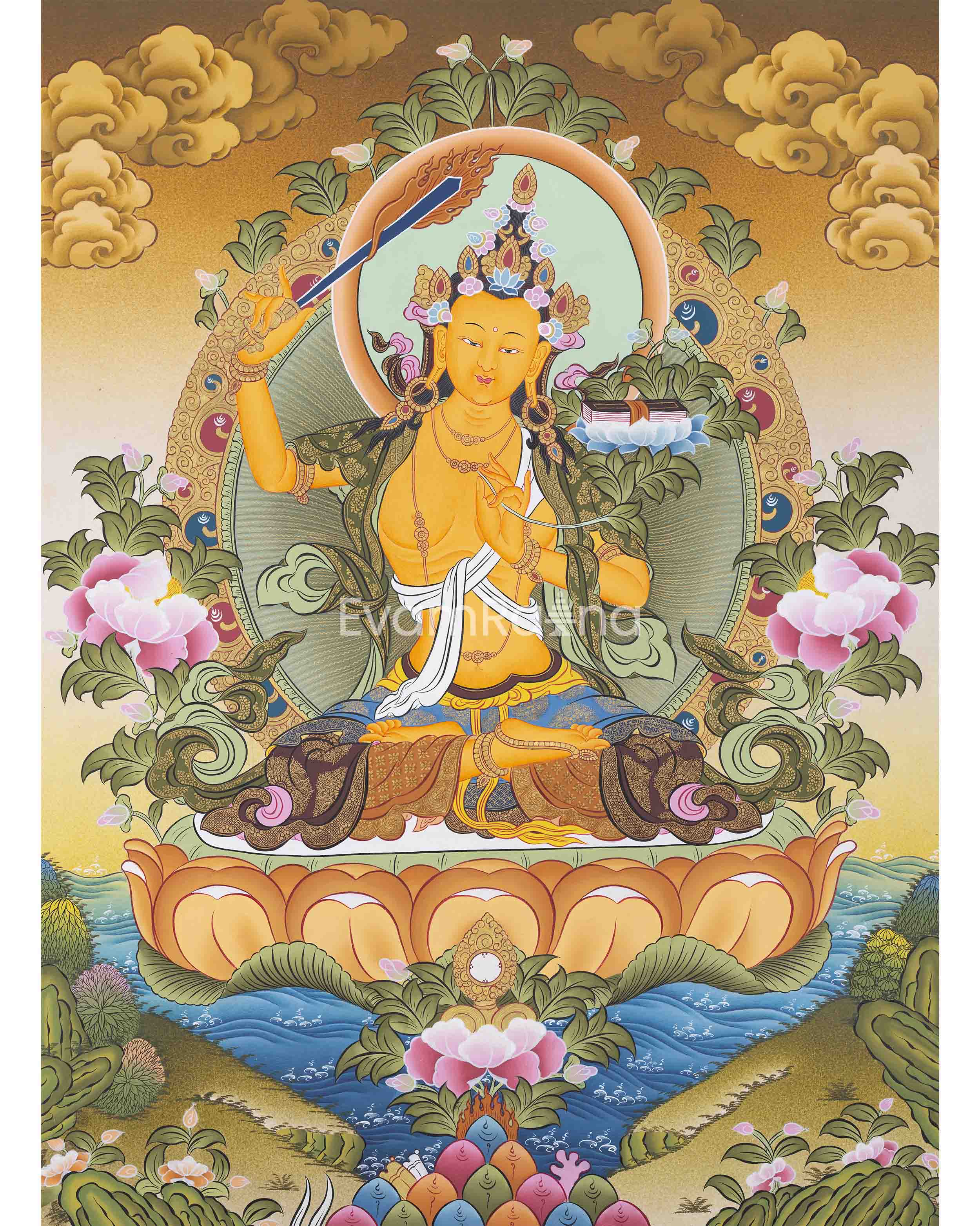 Manjushree Thangka Painting