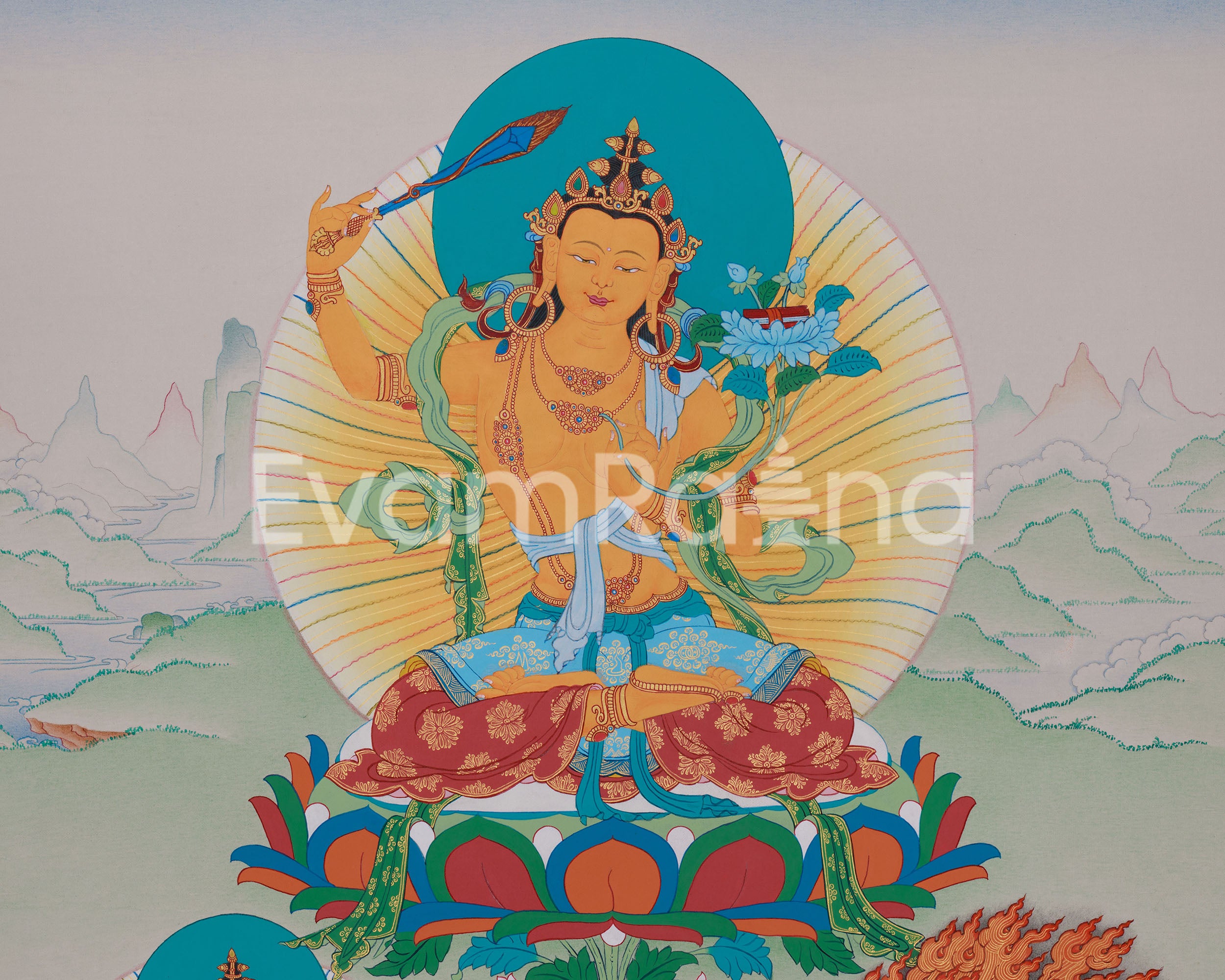The Great Three Bodhisattvas | Manjushri, Avalokiteshvara & Vajrapani