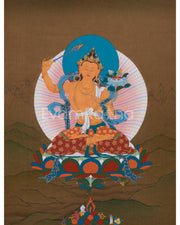Enlightened Bodhisattva Manjushri Thangka 