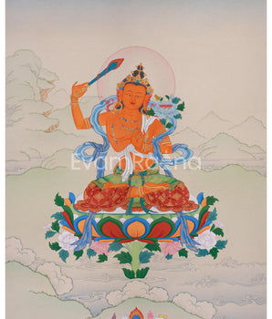 Wisdom Deity, Manjushri Thangka for Meditation 
