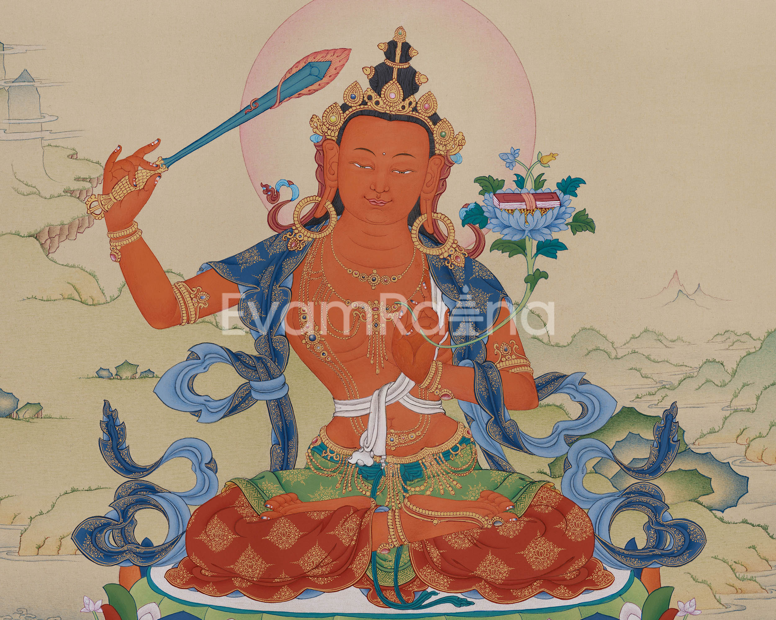 Bodhisattva of Wisdom Manjushri | Radiating Knowledge and Spiritual Guidance