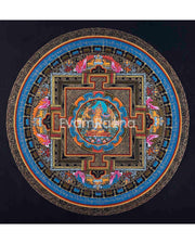 Original Hand-Painted Manjushree Mandala Thangka | Boddhisattva of Wisdom & Compassion |