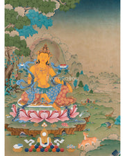 Tibetan Bodhisattva Manjushri Print | Buddhist Deity of Wisdom and Enlightenment