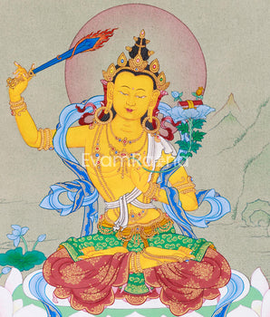 Manjushri, Wisdom Buddha Thangka