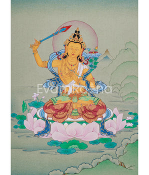 Manjushri, Wisdom Bodhisattva Thangka