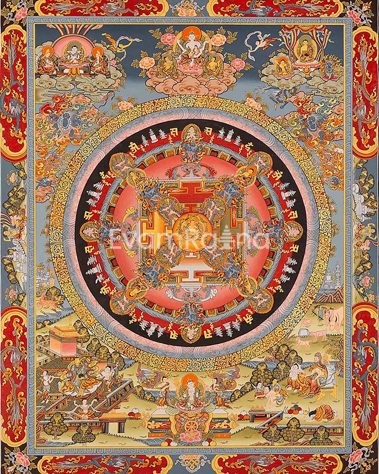 Manjushri Mandala Thangka 