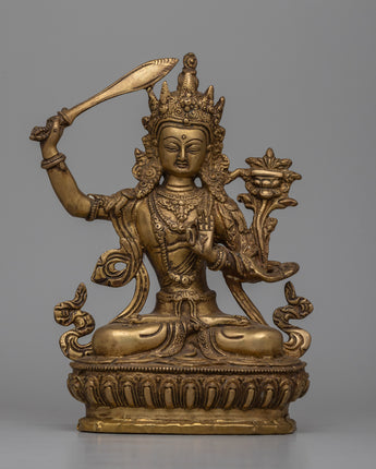 Manjushri Brass Statue