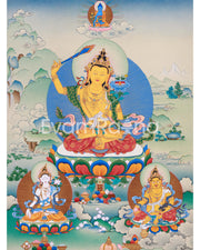 Bodhisattva Manjushree Thangka Print | Bodhisattva of Wisdom | Wall Decors