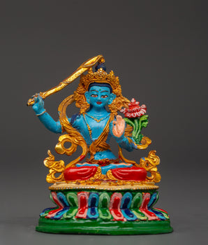 Manjushri Gold Plated Idol