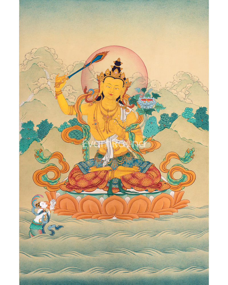 Manjushri Thangka To Elevate Your Sacred Space