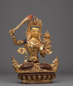 Tibetan Sacred Statue of Manjushri 