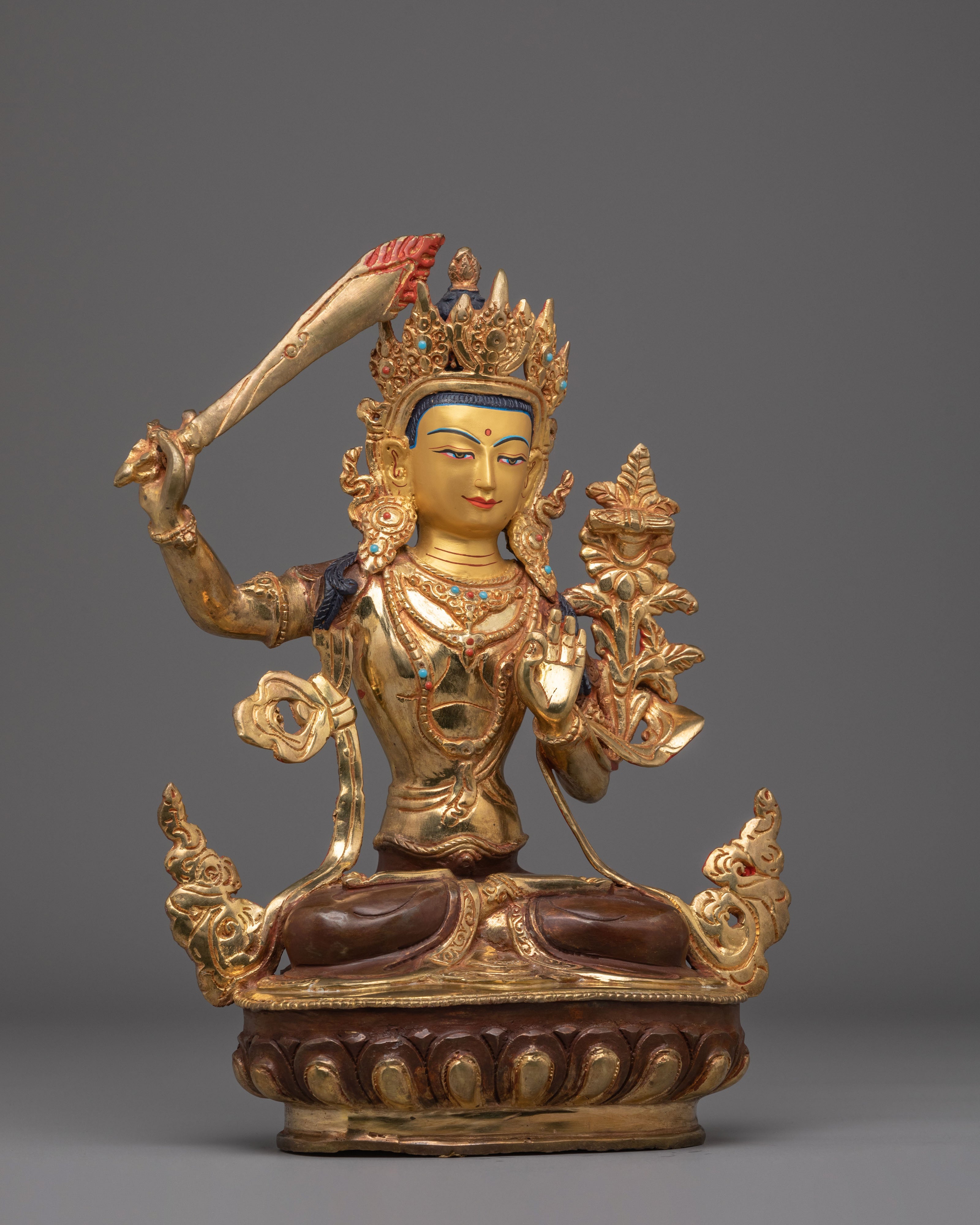 Tibetan Sacred Statue of Manjushri 