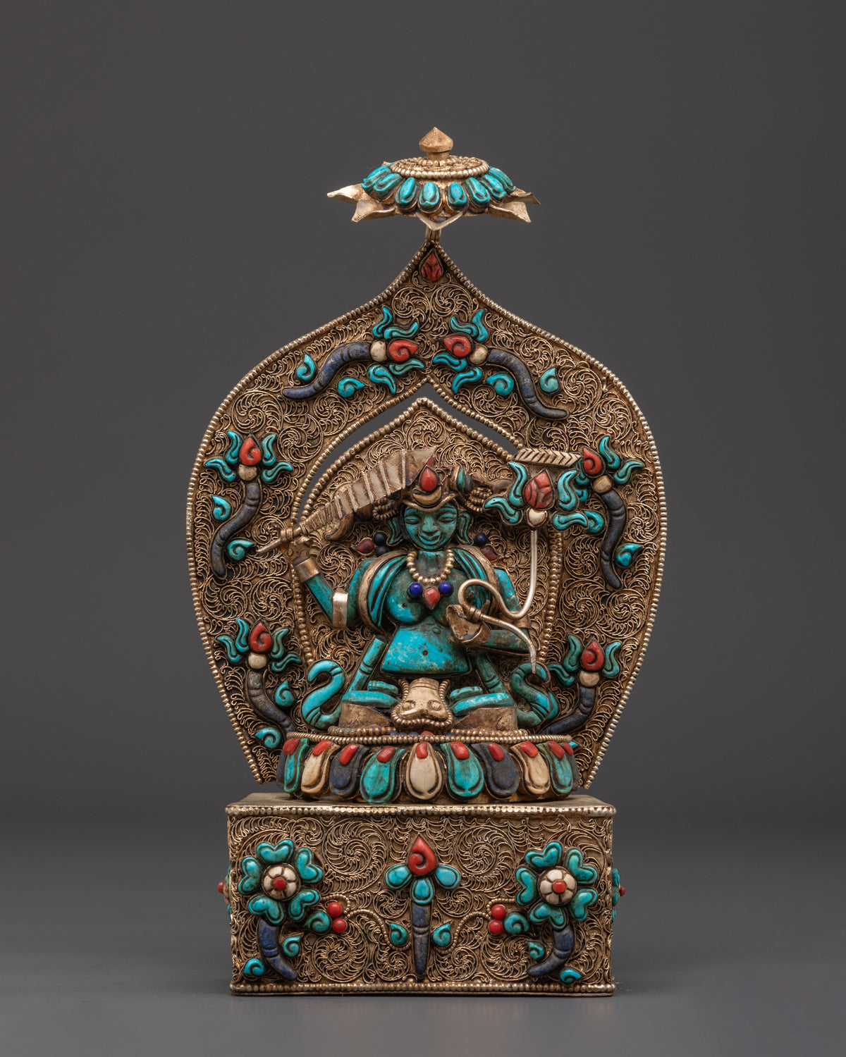 Traditional Buddhist Manjushri Statue  