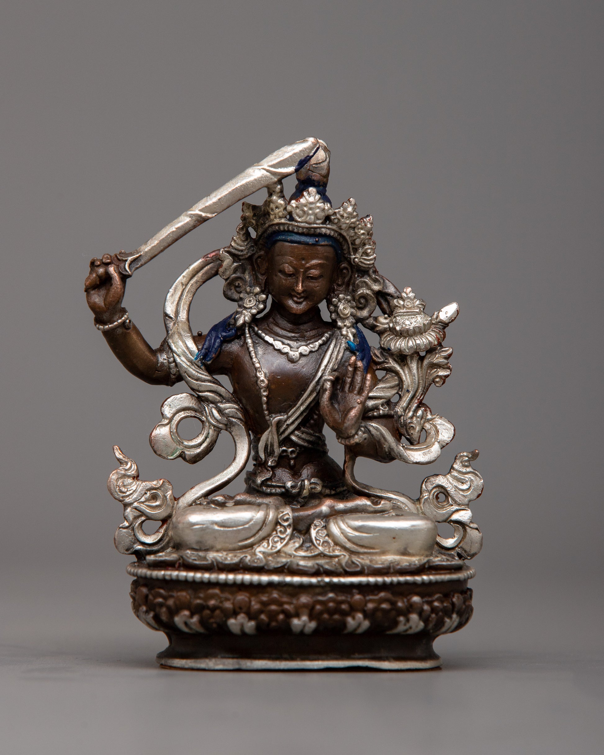 Machine molded Manjushri Statue