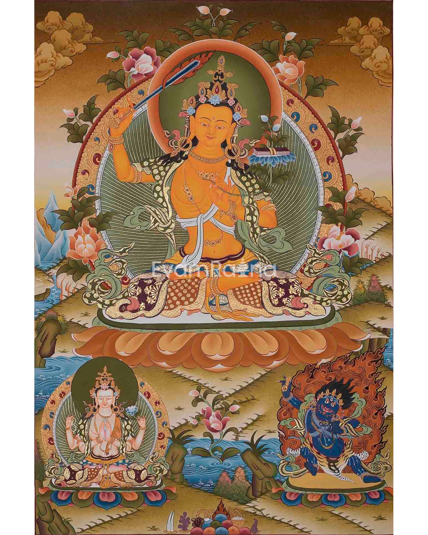 Manjushri Thangka Painting