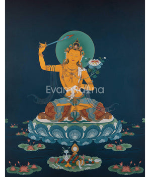 The Radiant Manjushri Thangka Print 