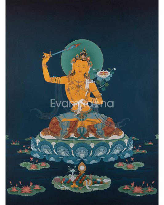 The Radiant Manjushri Thangka Print 