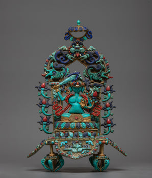 Turquoise Manjushri Statue