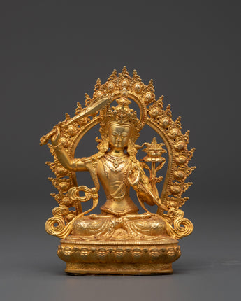 Manjushri Wisdom Bodhisattva Copper statue