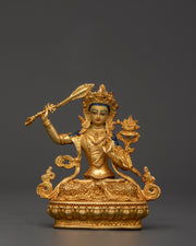 Handcrafted Sculpture of Manjushr