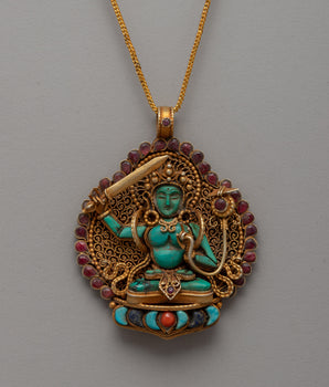 Manjushri Ghau Locket | Sacred Symbol of Wisdom and Protection