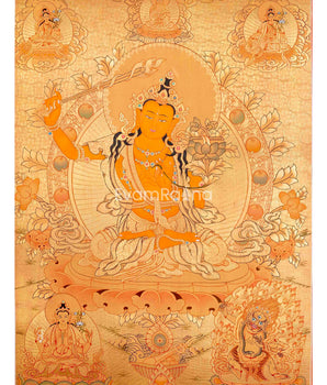 24K Gold Manjushree Thangka